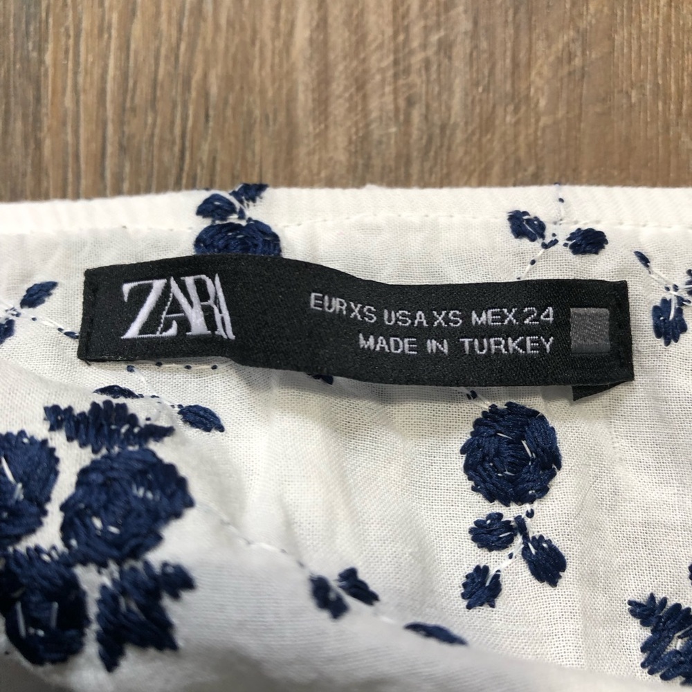 Zara Embroidered Ruffle Crop Top - Picture 12 of 15
